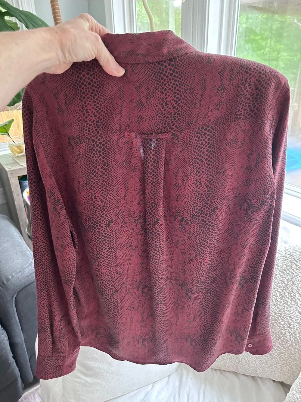 Rails Kate Red Python silk Shirt - Picture 3 of 6